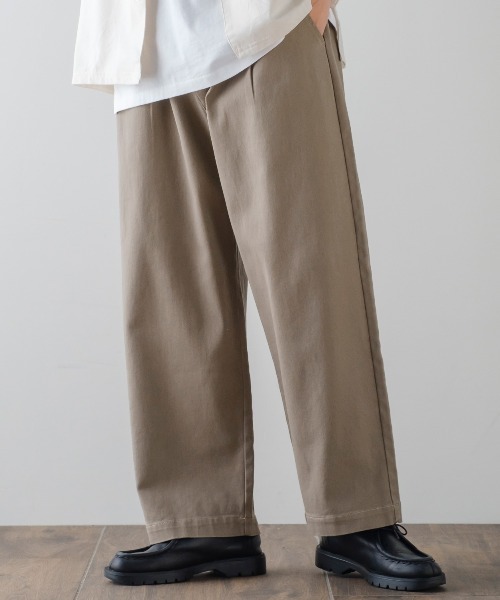 improves(インプローブス)の「【improves】カツラギ バルーンシルエット ワイド バギーパンツ(チノパンツ・メンズ・ブラック/オフホワイト/グレイッシュベージュ・MEDIUM/LARGE)」の3枚目の写真