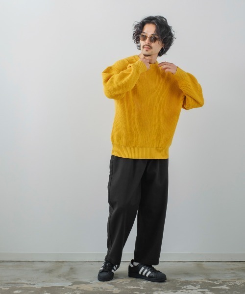 improves(インプローブス)の「【improves】カツラギ バルーンシルエット ワイド バギーパンツ(チノパンツ・メンズ・ブラック/オフホワイト/グレイッシュベージュ・MEDIUM/LARGE)」の8枚目の写真