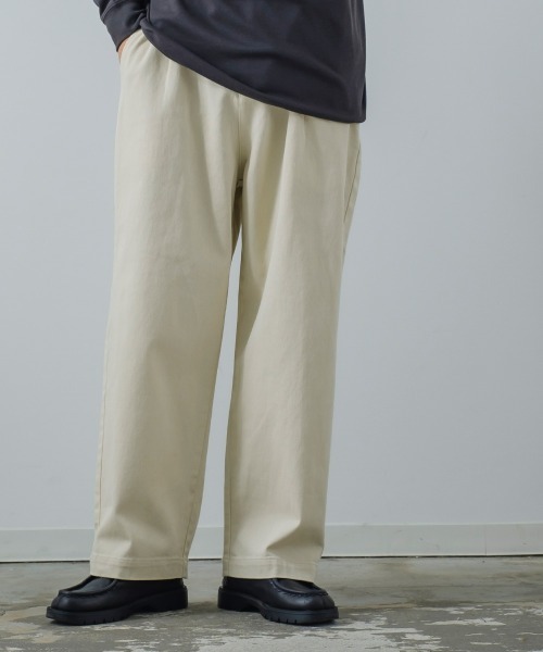 improves(インプローブス)の「【improves】カツラギ バルーンシルエット ワイド バギーパンツ(チノパンツ・メンズ・ブラック/オフホワイト/グレイッシュベージュ・MEDIUM/LARGE)」の9枚目の写真