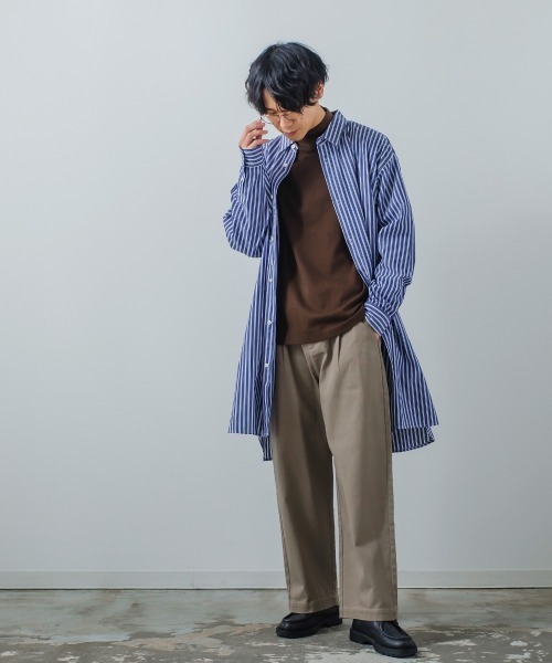 improves(インプローブス)の「【improves】カツラギ バルーンシルエット ワイド バギーパンツ(チノパンツ・メンズ・ブラック/オフホワイト/グレイッシュベージュ・MEDIUM/LARGE)」の21枚目の写真