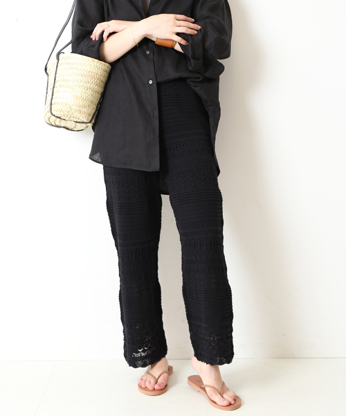 新品未使用/ IENA SLOBE REPOS ニットパンツ SLOBE IENA（スローブイエナ）の「ウォッシャブルスムースニット
