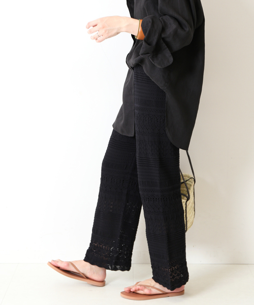 セール】クロシェニットパンツ◇（その他パンツ）｜SLOBE IENA
