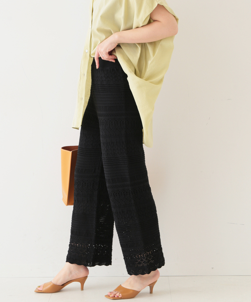 新品未使用/ IENA SLOBE REPOS ニットパンツ SLOBE IENA（スローブイエナ）の「ウォッシャブルスムースニット