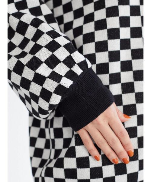 Green Parks(グリーンパークス)の「・SUGAR SPOON チェッカーガラニットカーデ(カーディガン/ボレロ・レディース・ベージュ/オフホワイト/イエロー・FREE)」の21枚目の写真