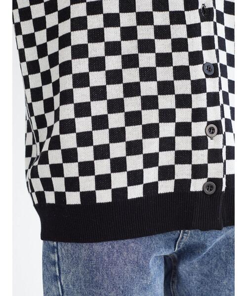 Green Parks(グリーンパークス)の「・SUGAR SPOON チェッカーガラニットカーデ(カーディガン/ボレロ・レディース・ベージュ/オフホワイト/イエロー・FREE)」の20枚目の写真