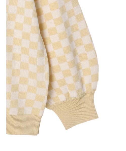 Green Parks(グリーンパークス)の「・SUGAR SPOON チェッカーガラニットカーデ(カーディガン/ボレロ・レディース・ベージュ/オフホワイト/イエロー・FREE)」の12枚目の写真