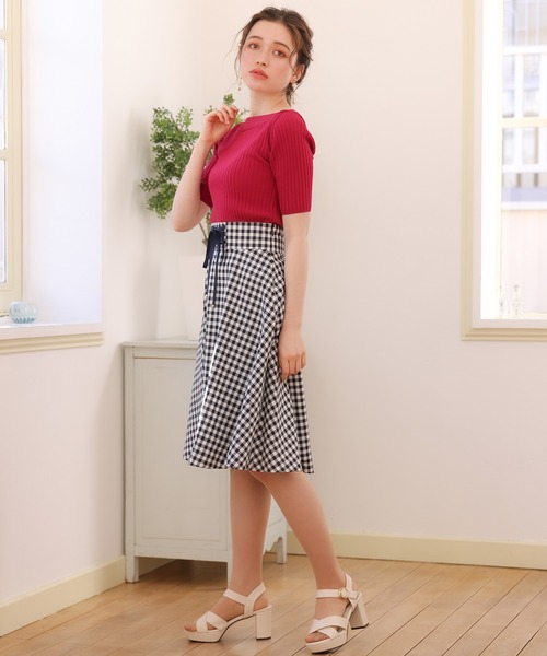ASTORIA ODIER(アストリアオディール)の「ギンガムスピンドルフレアスカート(スカート・レディース・ネイビー/イエロー・SMALL/MEDIUM/X-SMALL)」の14枚目の写真