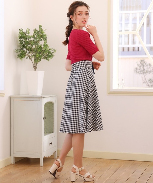 ASTORIA ODIER(アストリアオディール)の「ギンガムスピンドルフレアスカート(スカート・レディース・ネイビー/イエロー・SMALL/MEDIUM/X-SMALL)」の15枚目の写真