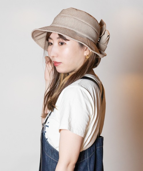 【新品未使用】CA4LA LINEN KERSEY HATリボン付き帽子 CA4LA（カシラ）の「LINEN KERSEY HAT（ハット）」 - WEAR