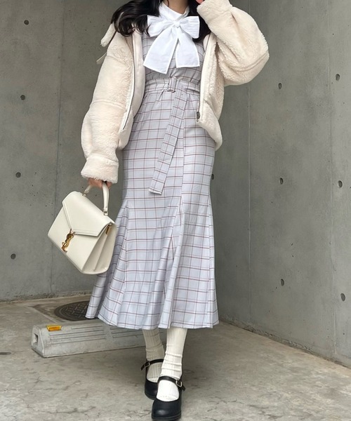 TITTY&CO.（ティティーアンドコー）の「【TITTY&CO.】プリーツマーメイドミディジャンスカ（ワンピース・レディース・ブルー/ブラック・MEDIUM/X-SMALL）」の11枚目の写真