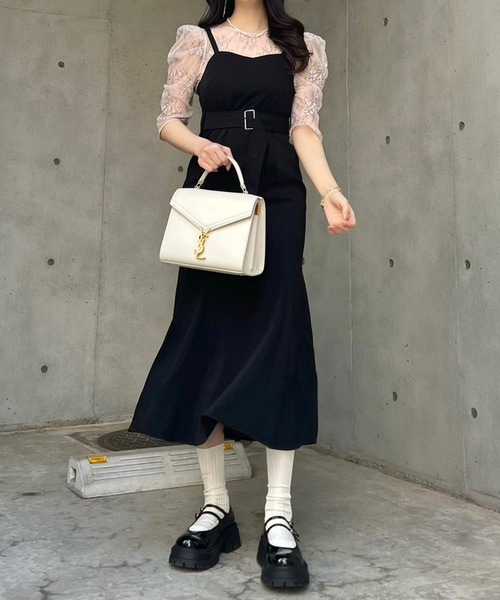 TITTY&CO.（ティティーアンドコー）の「【TITTY&CO.】プリーツマーメイドミディジャンスカ（ワンピース・レディース・ブルー/ブラック・MEDIUM/X-SMALL）」の21枚目の写真