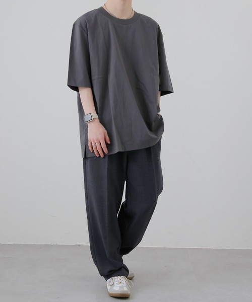 COLONY 2139（コロニートゥーワンスリーナイン）の「テックリネンフロントタックワイドトラウザーパンツ（スラックス・メンズ・グレー/ネイビー・MEDIUM/LARGE）」の16枚目の写真