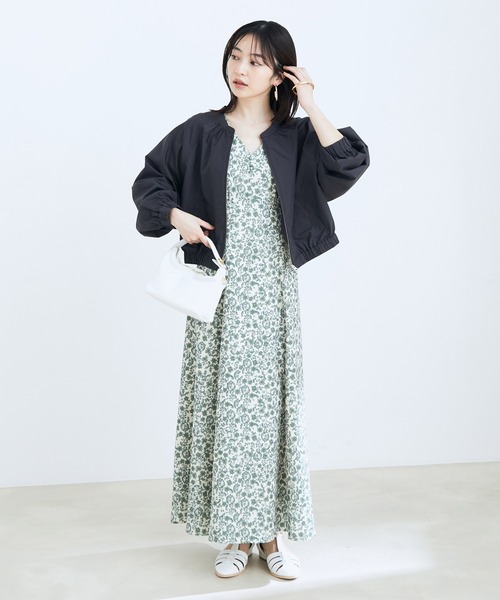 VIS（ビス）の「フラワープリントワンピース（ワンピース・レディース・ダークグリーン/パープル系その他・FREE）」の10枚目の写真