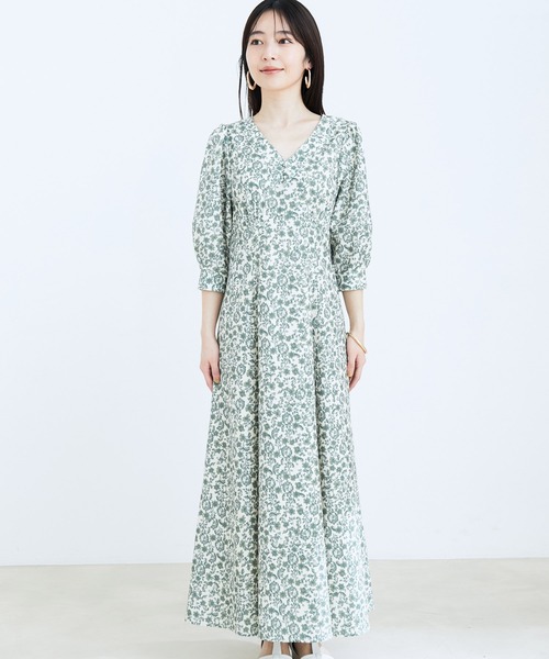 VIS（ビス）の「フラワープリントワンピース（ワンピース・レディース・ダークグリーン/パープル系その他・FREE）」の11枚目の写真