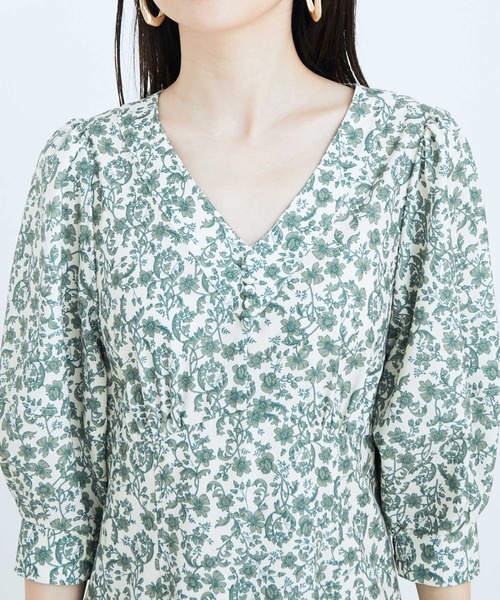 VIS（ビス）の「フラワープリントワンピース（ワンピース・レディース・ダークグリーン/パープル系その他・FREE）」の14枚目の写真