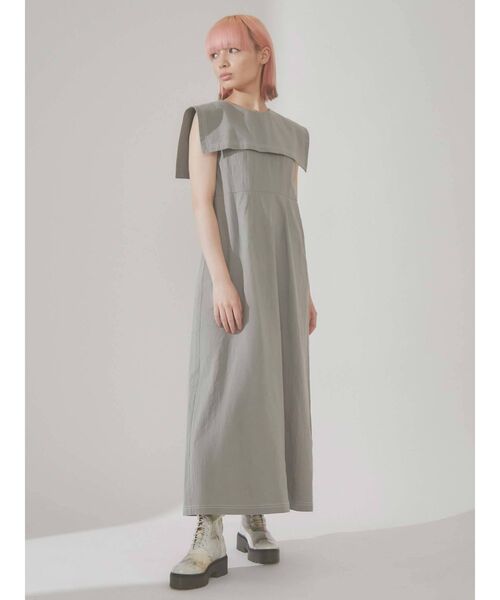 merry jenny（メリージェニー）の「配色ステッチセーラーワンピース（ワンピース・レディース・アイボリー/ブラック/グリーン・FREE）」の3枚目の写真