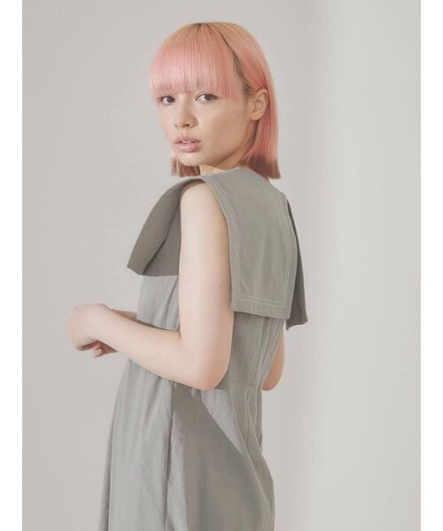 merry jenny（メリージェニー）の「配色ステッチセーラーワンピース（ワンピース・レディース・アイボリー/ブラック/グリーン・FREE）」の18枚目の写真