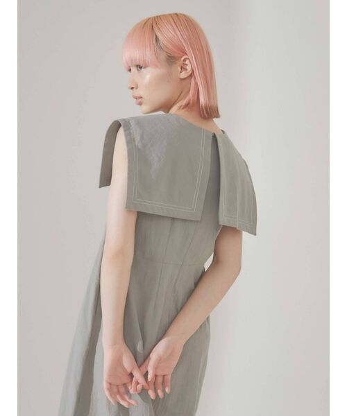 merry jenny（メリージェニー）の「配色ステッチセーラーワンピース（ワンピース・レディース・アイボリー/ブラック/グリーン・FREE）」の20枚目の写真