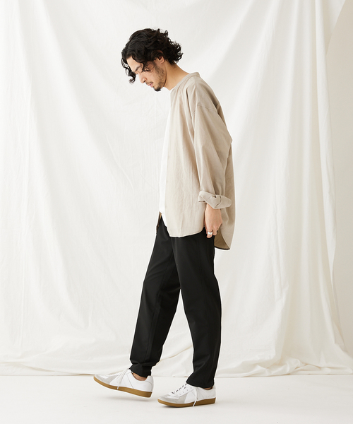 JOURNAL STANDARD(ジャーナルスタンダード)の「【EVALET LIGHT/エバレット ライト】ウォッシャブル バンドカラーシャツ(シャツ/ブラウス・メンズ・ベージュ/グリーン/クリアブラック/グリーン系その他・SMALL/MEDIUM/LARGE)」の13枚目の写真