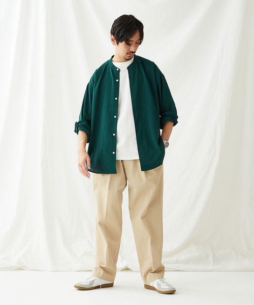 JOURNAL STANDARD(ジャーナルスタンダード)の「【EVALET LIGHT/エバレット ライト】ウォッシャブル バンドカラーシャツ(シャツ/ブラウス・メンズ・ベージュ/グリーン/クリアブラック/グリーン系その他・SMALL/MEDIUM/LARGE)」の18枚目の写真