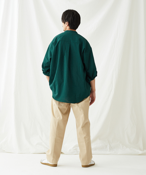 JOURNAL STANDARD(ジャーナルスタンダード)の「【EVALET LIGHT/エバレット ライト】ウォッシャブル バンドカラーシャツ(シャツ/ブラウス・メンズ・ベージュ/グリーン/クリアブラック/グリーン系その他・SMALL/MEDIUM/LARGE)」の21枚目の写真