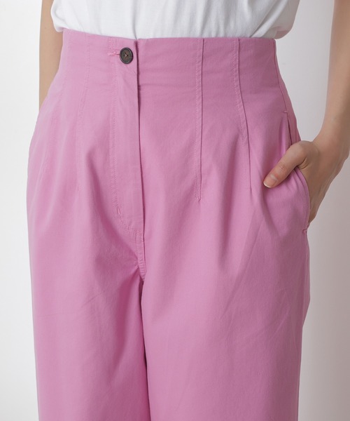 N.（N. Natural Beauty Basic）（エヌエヌナチュラルビューティーベーシック）の「◆ハイウエストカラーストレートパンツ（その他パンツ・レディース・ベージュ/グリーン/ピンク・MEDIUM）」の15枚目の写真