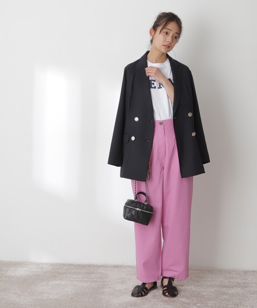 N.（N. Natural Beauty Basic）（エヌエヌナチュラルビューティーベーシック）の「◆ハイウエストカラーストレートパンツ（その他パンツ・レディース・ベージュ/グリーン/ピンク・MEDIUM）」の11枚目の写真