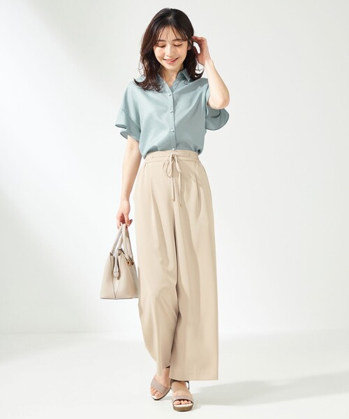 ANY SIS(エニィスィス)の「【洗える】リネンライク ブラウス(シャツ/ブラウス・レディース・ネイビー系/ライトグリーン系/ライトグレー系/ピンク系・2)」の7枚目の写真