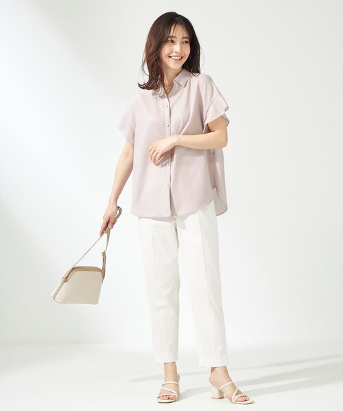 ANY SIS(エニィスィス)の「【洗える】リネンライク ブラウス(シャツ/ブラウス・レディース・ネイビー系/ライトグリーン系/ライトグレー系/ピンク系・2)」の8枚目の写真