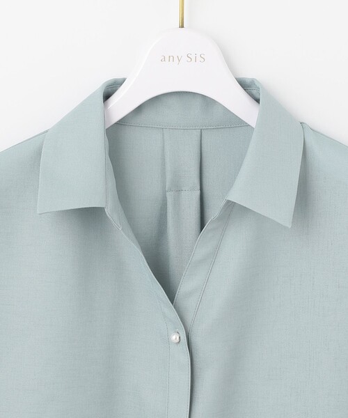 ANY SIS(エニィスィス)の「【洗える】リネンライク ブラウス(シャツ/ブラウス・レディース・ネイビー系/ライトグリーン系/ライトグレー系/ピンク系・2)」の15枚目の写真