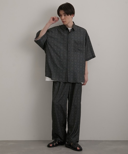 JUNRED（ジュンレッド）の「ヴィンテージアラベスクプリントルーズシャツ（シャツ/ブラウス・メンズ・グリーン/ブラック系その他・L/S/M）」の8枚目の写真