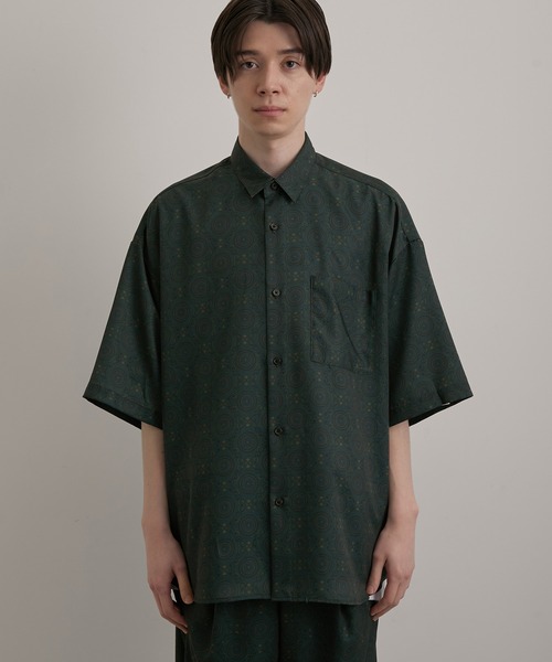 JUNRED（ジュンレッド）の「ヴィンテージアラベスクプリントルーズシャツ（シャツ/ブラウス・メンズ・グリーン/ブラック系その他・L/S/M）」の11枚目の写真