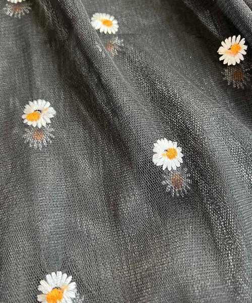 PICCIN(ピッチン)の「【WEB限定】フラワーエンブロイダリーエコバッグ(ショルダーバッグ・レディース・ブラック/パープル/イエロー/ブルー・FREE)」の12枚目の写真