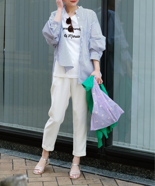 PICCIN(ピッチン)の「【WEB限定】フラワーエンブロイダリーエコバッグ(ショルダーバッグ・レディース・ブラック/パープル/イエロー/ブルー・FREE)」の18枚目の写真