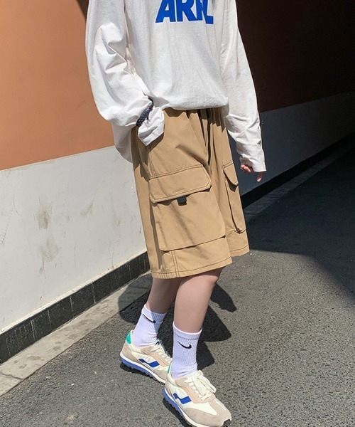 MGV（エムジーヴィー）の「カジュアルステッチハーフカーゴパンツ（カーゴパンツ・メンズ・ベージュ/ブラック・MEDIUM/LARGE/X-LARGE）」の9枚目の写真