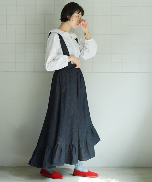 週末限定値下げbulle de savon 7oz denim コクーンスカート AMBIDEX Store 〇 7oz denim コクーンスカート(F インディゴ