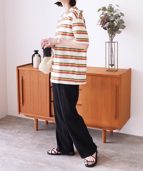 reca（レカ）の「マルチボーダーTシャツ（Tシャツ/カットソー・レディース・グレイッシュベージュ/オフホワイト/ネイビー・FREE）」の22枚目の写真