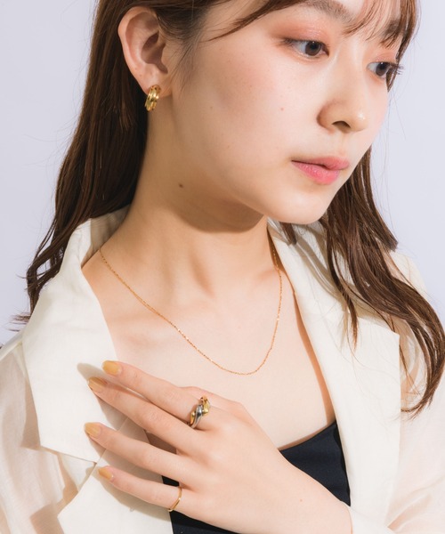 muku(ムク)の「金属アレルギー対応 グリッターネックレス/サージカルステンレス/316L(ネックレス・レディース・シルバー/ゴールド/シャンパン・52/39/45)」の17枚目の写真