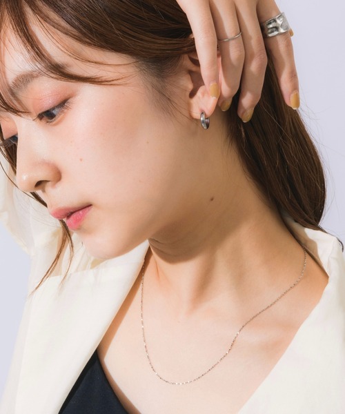 muku(ムク)の「金属アレルギー対応 グリッターネックレス/サージカルステンレス/316L(ネックレス・レディース・シルバー/ゴールド/シャンパン・52/39/45)」の18枚目の写真