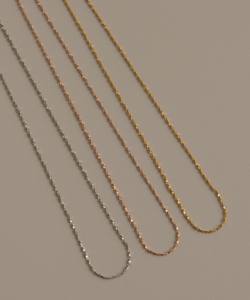 muku(ムク)の「金属アレルギー対応 グリッターネックレス/サージカルステンレス/316L(ネックレス・レディース・シルバー/ゴールド/シャンパン・52/39/45)」の11枚目の写真