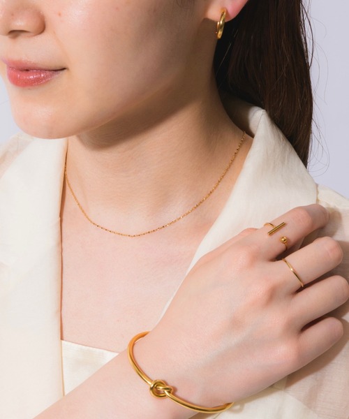 muku(ムク)の「金属アレルギー対応 グリッターネックレス/サージカルステンレス/316L(ネックレス・レディース・シルバー/ゴールド/シャンパン・52/39/45)」の16枚目の写真