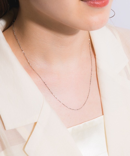 muku(ムク)の「金属アレルギー対応 グリッターネックレス/サージカルステンレス/316L(ネックレス・レディース・シルバー/ゴールド/シャンパン・52/39/45)」の15枚目の写真