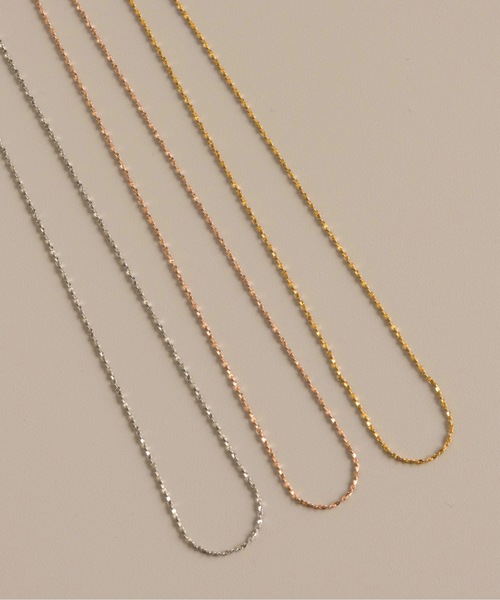 muku(ムク)の「金属アレルギー対応 グリッターネックレス/サージカルステンレス/316L(ネックレス・レディース・シルバー/ゴールド/シャンパン・52/39/45)」の21枚目の写真