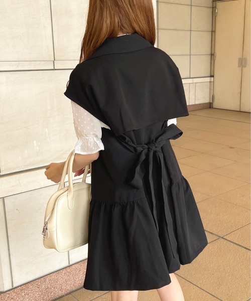 apres jour(アプレジュール)の「ショートティアードジレ【ZOZOTOWN限定アイテム】(ベスト・レディース・ブラック/ピンクベージュ/ライトベージュ・X-LARGE/フリー)」の13枚目の写真