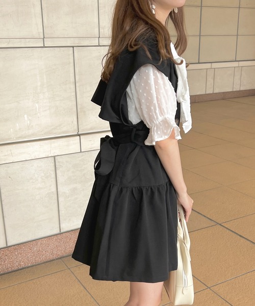 apres jour(アプレジュール)の「ショートティアードジレ【ZOZOTOWN限定アイテム】(ベスト・レディース・ブラック/ピンクベージュ/ライトベージュ・X-LARGE/フリー)」の12枚目の写真