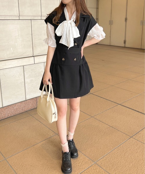 apres jour(アプレジュール)の「ショートティアードジレ【ZOZOTOWN限定アイテム】(ベスト・レディース・ブラック/ピンクベージュ/ライトベージュ・X-LARGE/フリー)」の15枚目の写真