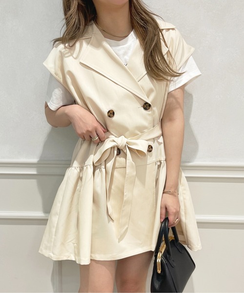 apres jour(アプレジュール)の「ショートティアードジレ【ZOZOTOWN限定アイテム】(ベスト・レディース・ブラック/ピンクベージュ/ライトベージュ・X-LARGE/フリー)」の18枚目の写真