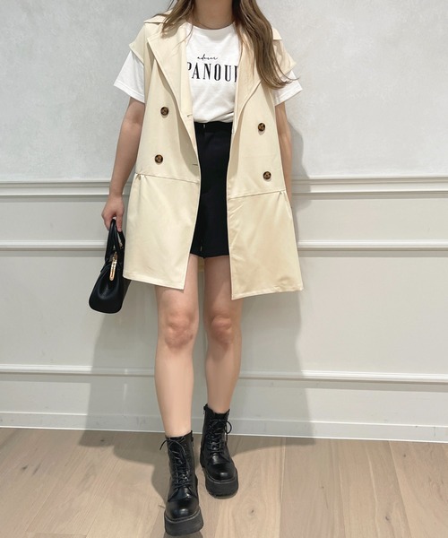 apres jour(アプレジュール)の「ショートティアードジレ【ZOZOTOWN限定アイテム】(ベスト・レディース・ブラック/ピンクベージュ/ライトベージュ・X-LARGE/フリー)」の20枚目の写真