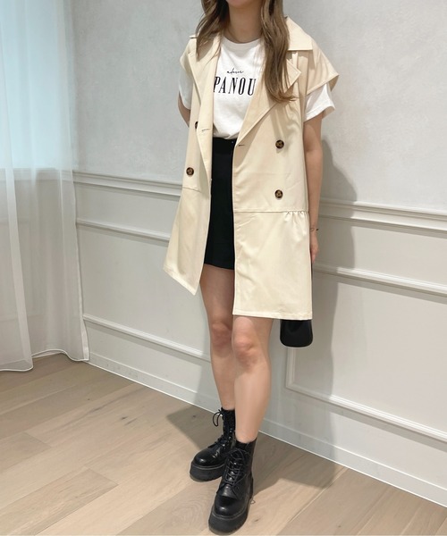 apres jour(アプレジュール)の「ショートティアードジレ【ZOZOTOWN限定アイテム】(ベスト・レディース・ブラック/ピンクベージュ/ライトベージュ・X-LARGE/フリー)」の21枚目の写真