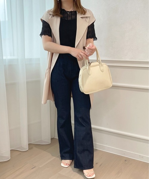 apres jour(アプレジュール)の「ショートティアードジレ【ZOZOTOWN限定アイテム】(ベスト・レディース・ブラック/ピンクベージュ/ライトベージュ・X-LARGE/フリー)」の5枚目の写真